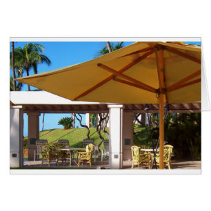 Lanai sonniger Regenschirm, Manele Bucht, Hawaii