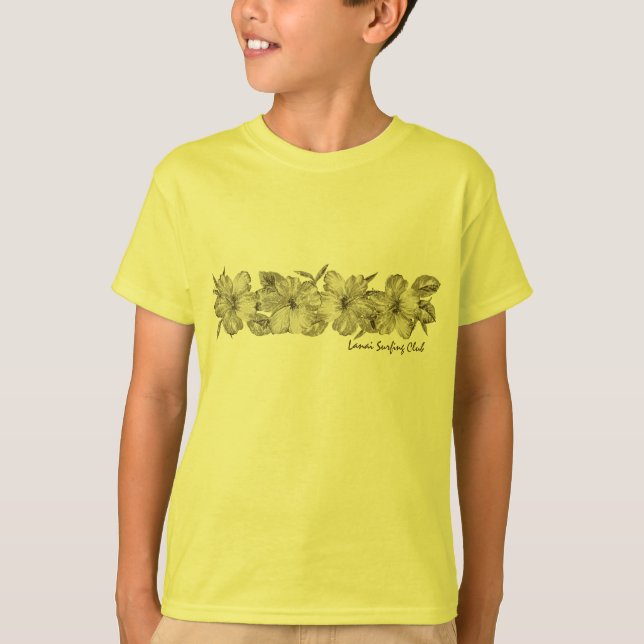 Lanai Surfclub Hibiskus T-Shirt (Vorderseite)