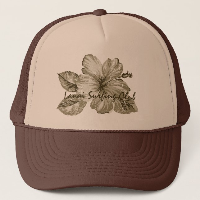 Lanai surfender Verein-Fernlastfahrer-Hut Truckerkappe (Vorderseite)
