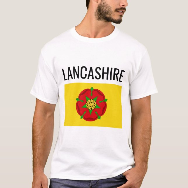 Lancashire // English Landkreis Flag T-Shirt (Vorderseite)