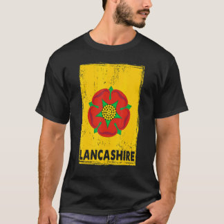 Lancashire-Flaggen-Idee für Frauen & England Uk La T-Shirt