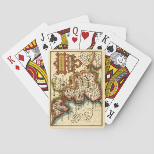 Lancashire Landkreis England Alte antike Karte Spielkarten