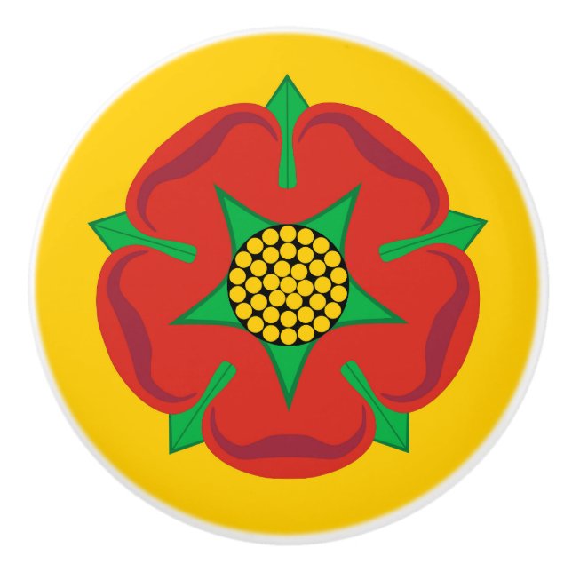 Lancashire Landkreis Flaggensymbol des vereinten K Keramikknauf (Vorderseite)