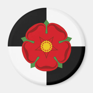 Lancashire Magnet - Rose im Schwarz-Weiß-Viertel