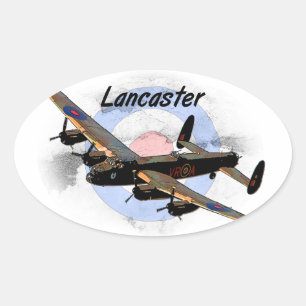 Lancaster-Bomber Ovaler Aufkleber