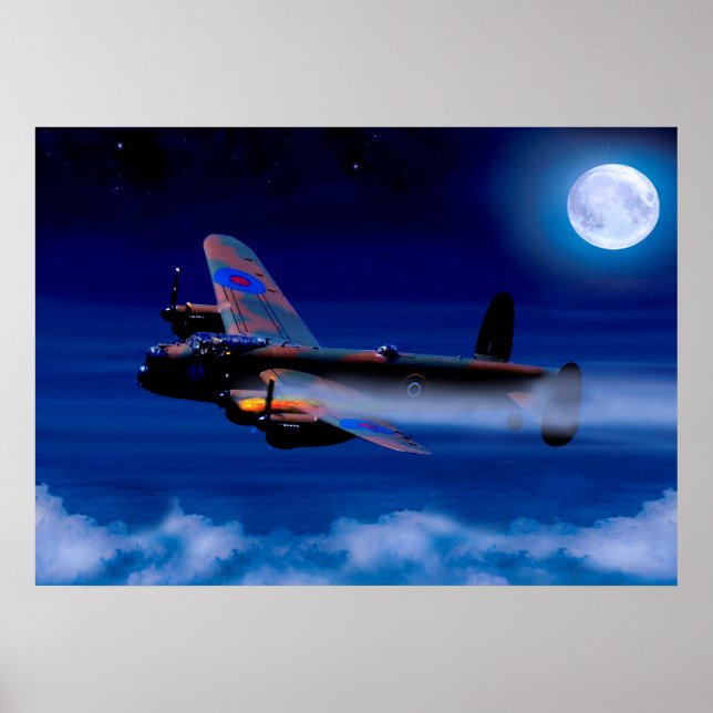 Lancaster Bomber Returning Zuhause Poster (Vorne)
