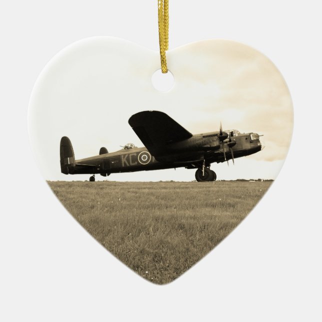 Lancaster-Bombersepia-Ton Keramikornament (Vorne)