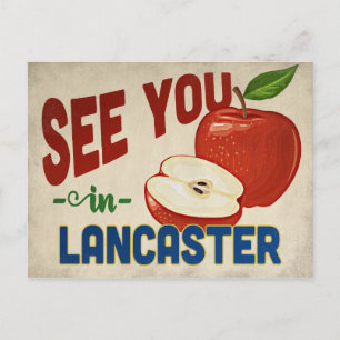 Lancaster California Apple - Vintage Travel Postkarte