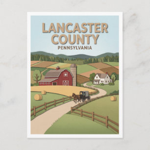 Lancaster County Amish Countryside Pennsylvania Postkarte