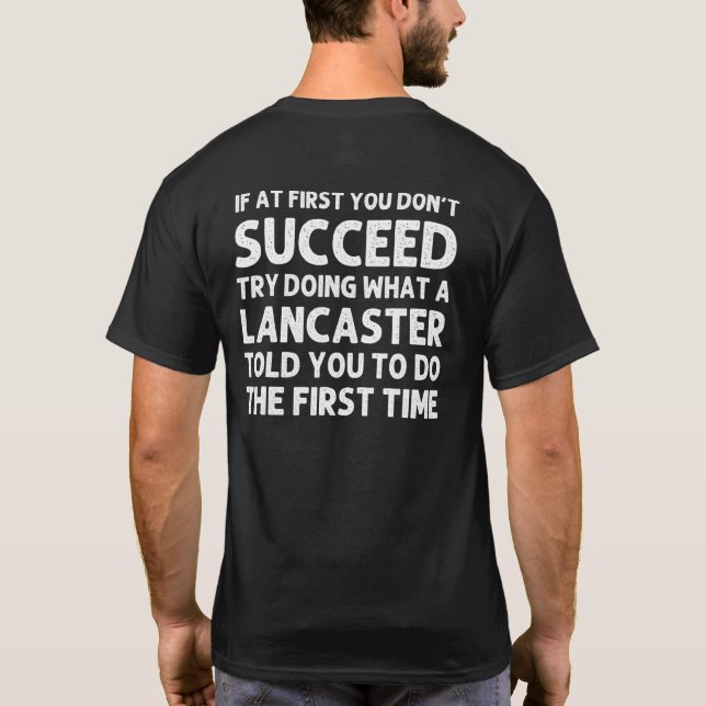 Lancaster Familienname Tree Geburtstag Wiedersehen T-Shirt (Rückseite)