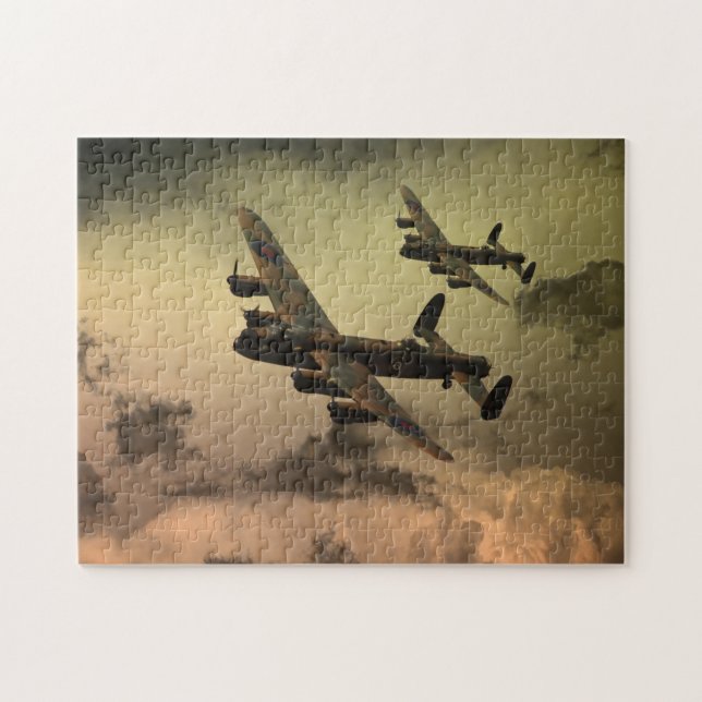 Lancaster Fire im Himmel Puzzle (Horizontal)