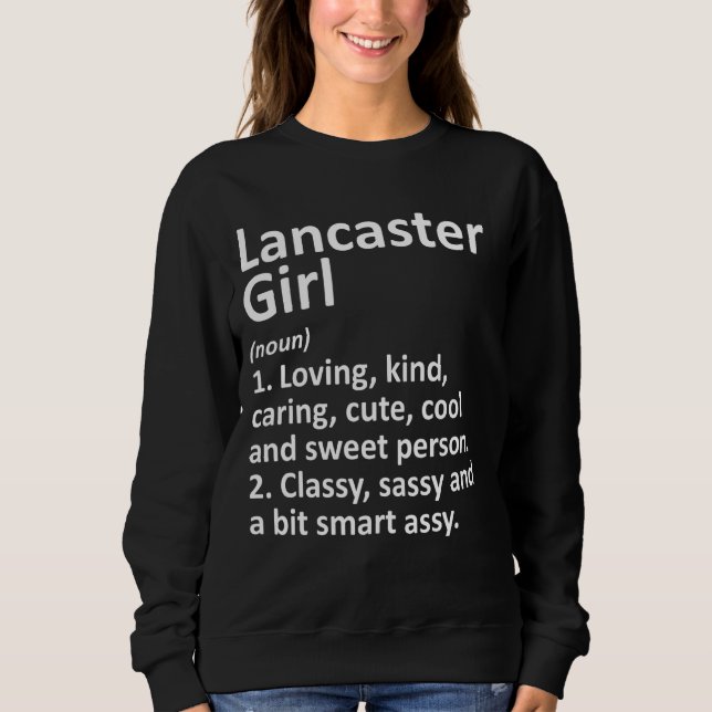 Lancaster Girl Ny New York Funny City Zuhause Root Sweatshirt (Vorderseite)