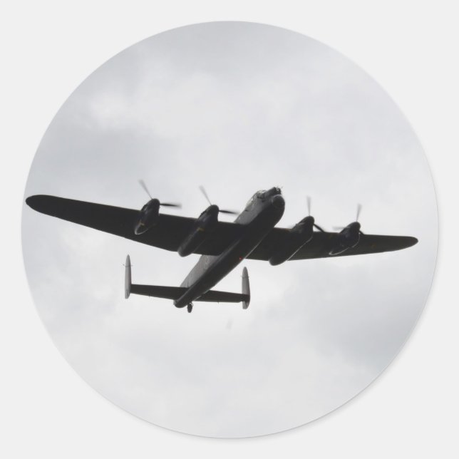 Lancaster Heavy Bomber Runder Aufkleber (Vorderseite)