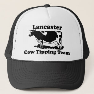 Lancaster-Kuh, die Team spitzt Truckerkappe