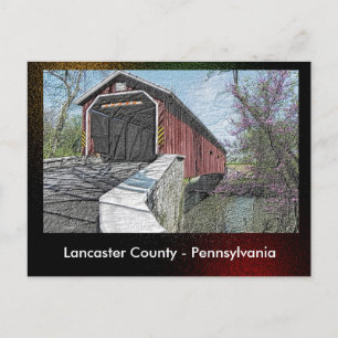 Lancaster Landkreis - Pennsylvania - Postkarte