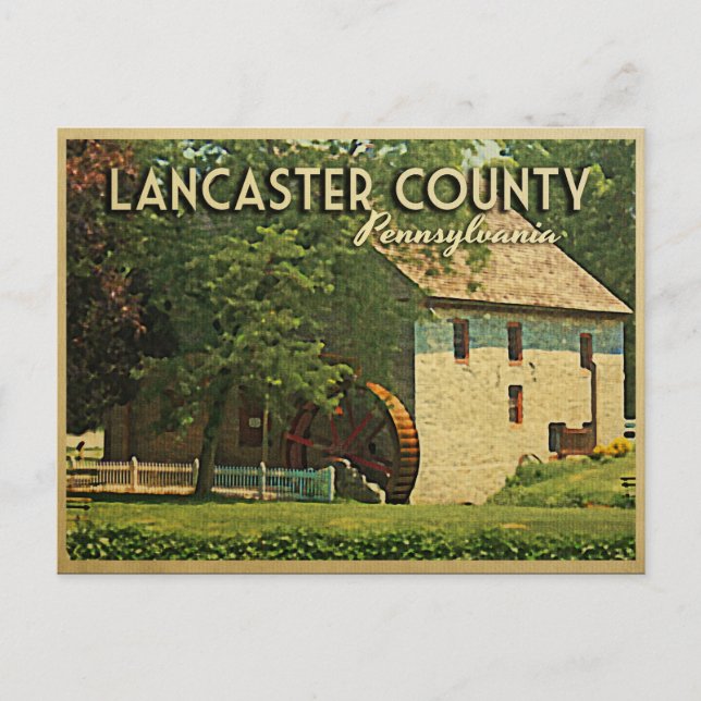 Lancaster Landkreis Pennsylvania Postkarte (Vorderseite)