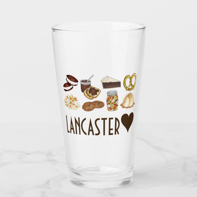 Lancaster Pennsylvania PA Dutch Food Amish Country Glas (Vorderseite)