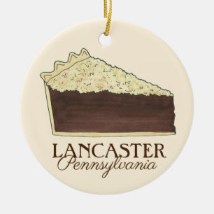 Lancaster Pennsylvania PA Dutch Shoo Fly Pie Keramik Ornament