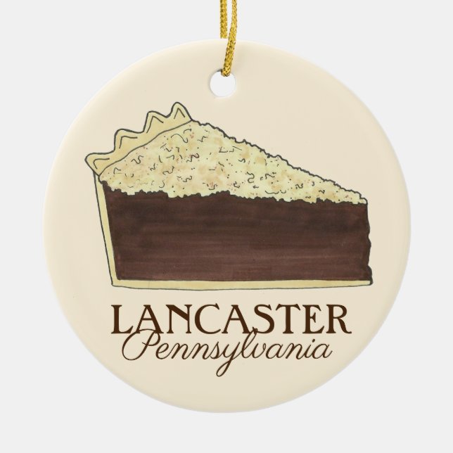 Lancaster Pennsylvania PA Dutch Shoo Fly Pie Keramik Ornament (Vorne)