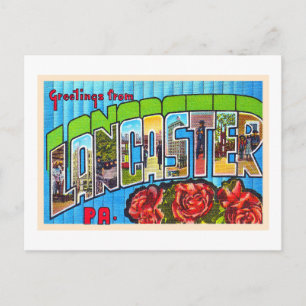Lancaster Pennsylvania PA Large Letter Postcard Postkarte
