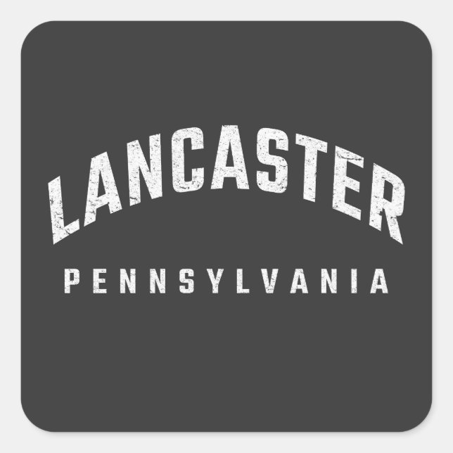 Lancaster Pennsylvania Quadratischer Aufkleber (Vorderseite)