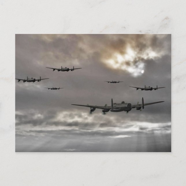 Lancaster Raid Postkarte (Vorderseite)