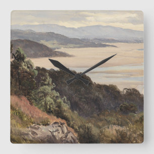 Lancaster Sands Quadratische Wanduhr