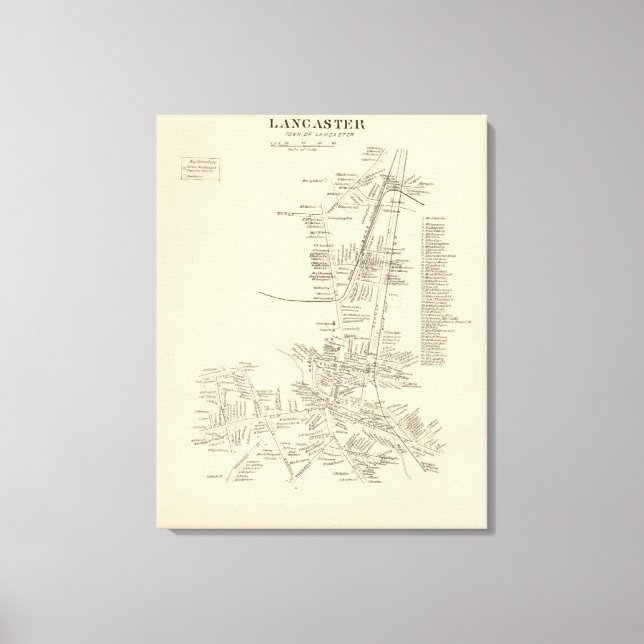Lancaster, Stadt Lancaster Leinwanddruck (Vorderseite)