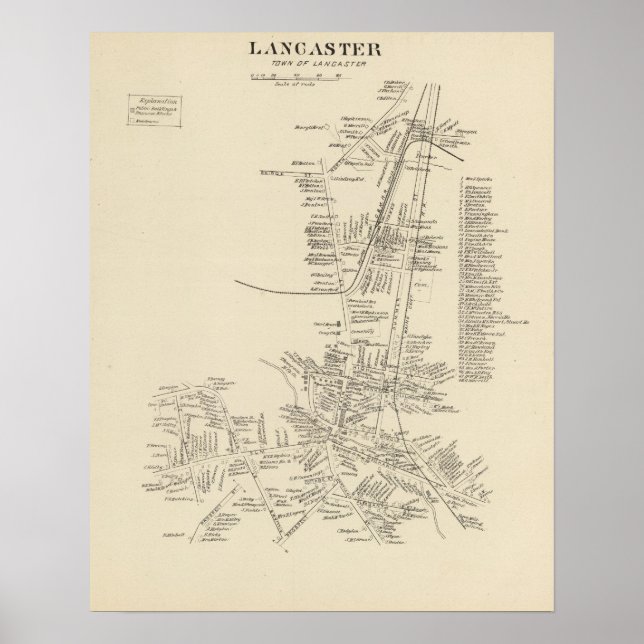 Lancaster, Stadt Lancaster Poster (Vorne)