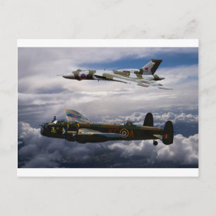 Lancaster und Vulcan XH558 Postkarte