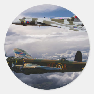 Lancaster und Vulcan XH558 Runder Aufkleber