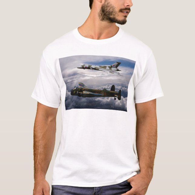 Lancaster und Vulcan XH558 T-Shirt (Vorderseite)