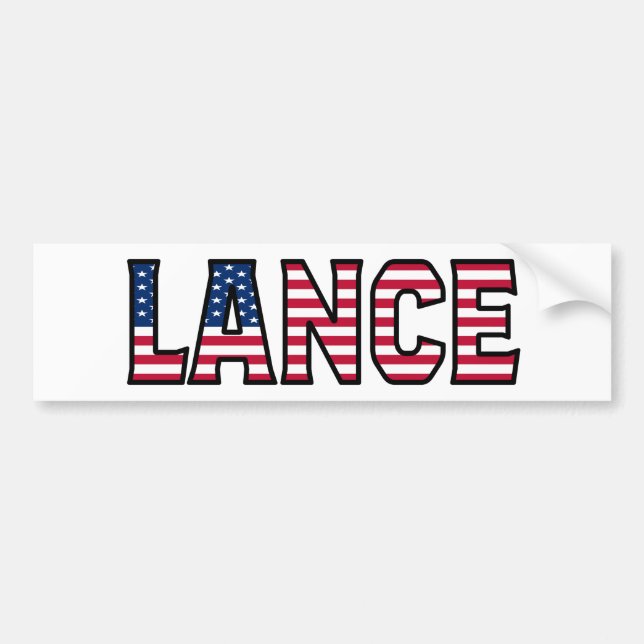 Lance Name Vorname USA Aufkleber Sticker Auto Autoaufkleber (Vorne)