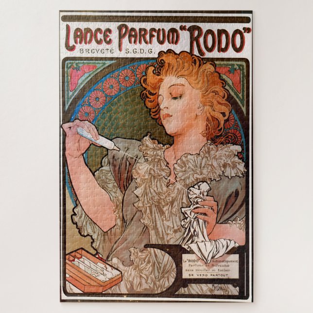 Lance parfum Rodo von Alphonse Mucha Puzzle (Vertikal)