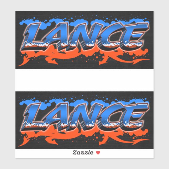 Lance Vorname Name Graffiti Aufkleber Sticker (Blatt)
