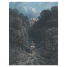 Lancelot nähert sich dem Schloss von Astolat Paper