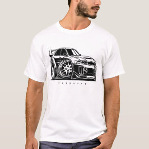 Lancer Evolution IV Evo Toon Art Car Enthusiasten T-Shirt