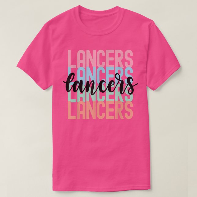 Lancers Team Mascot School Spirit Game Night T-Shirt (Design vorne)