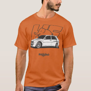 Lancia Delta HF Integrale Evo 2 schwarze Ampel wei T-Shirt