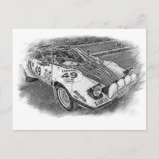 Lancia Stratus Sketch Postkarte
