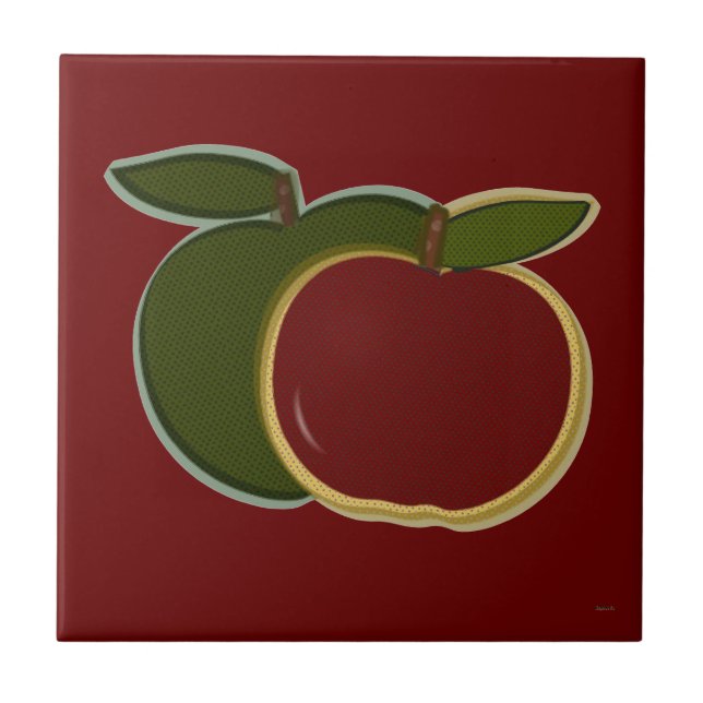 Land-Apfel-Fliese (Cranberry) Fliese (Vorderseite)