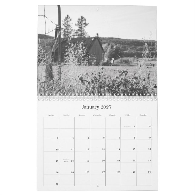 Land b&w 2011 Kalender (Jan 2027)
