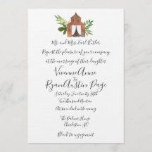 Land-Bauernhof-Scheunen-Hochzeits-Einladung