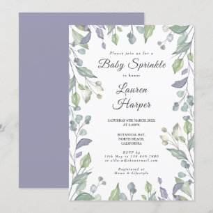 Land Begrünung Baby Sprinkle / Shower Einladung