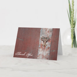 Land bemalt Holz Skeletttasten Vielen Dank Dankeskarte