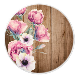 Land Blume Rustikales Stallholz Keramikknauf