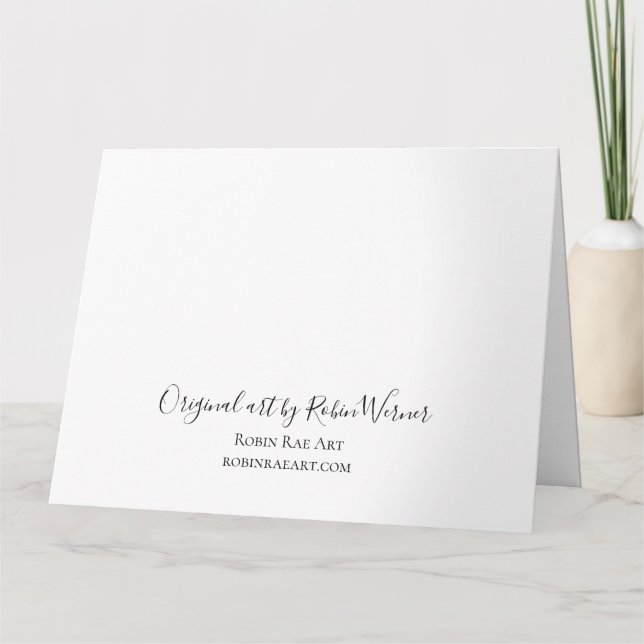 Land Blumen Grußkarte mit Falz Karte (Rückseite)