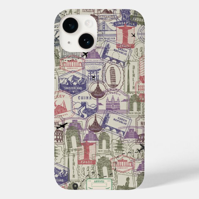 Land Briefmarke — Mobilfunk Case-Mate iPhone Hülle (Rückseite)