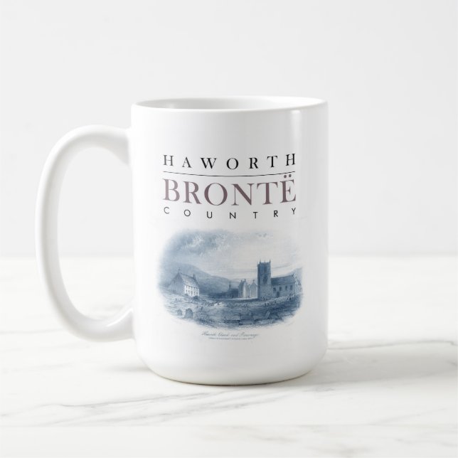 Land Bronte mit Kirche und Parsony Kaffeetasse (Links)