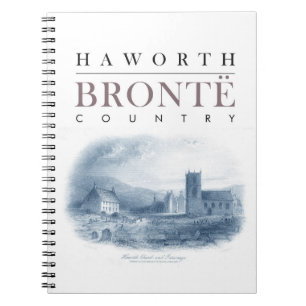 Land Bronte mit Kirche und Parsony Notizblock